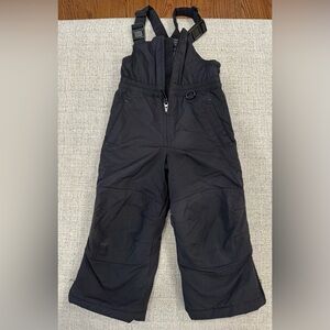 Lands End Size 4 Kids Black Waterproof Snow Bib Overalls